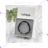 Bratara Handmade Reglabila cu Margele 6mm pentru Cele 7 Chakre si Ciucuri Macrame