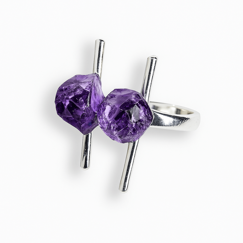 Accesoriu cu sens – Inel cu ametist pentru focus si pace
