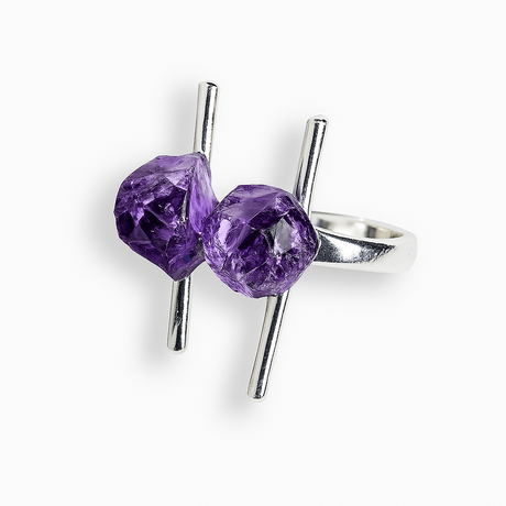 Accesoriu cu sens – Inel cu ametist pentru focus si pace