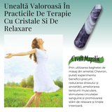 Bagheta de Masaj 10 cm din Ametist Chevron Natural