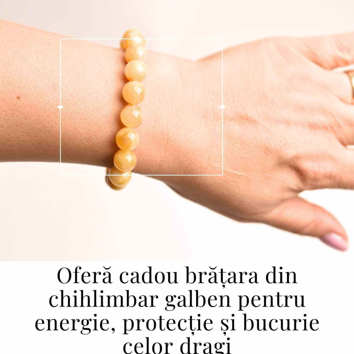 Bratara 10mm Chihlimbar (Ambar) Galben – Energie pozitiva si protectie naturala