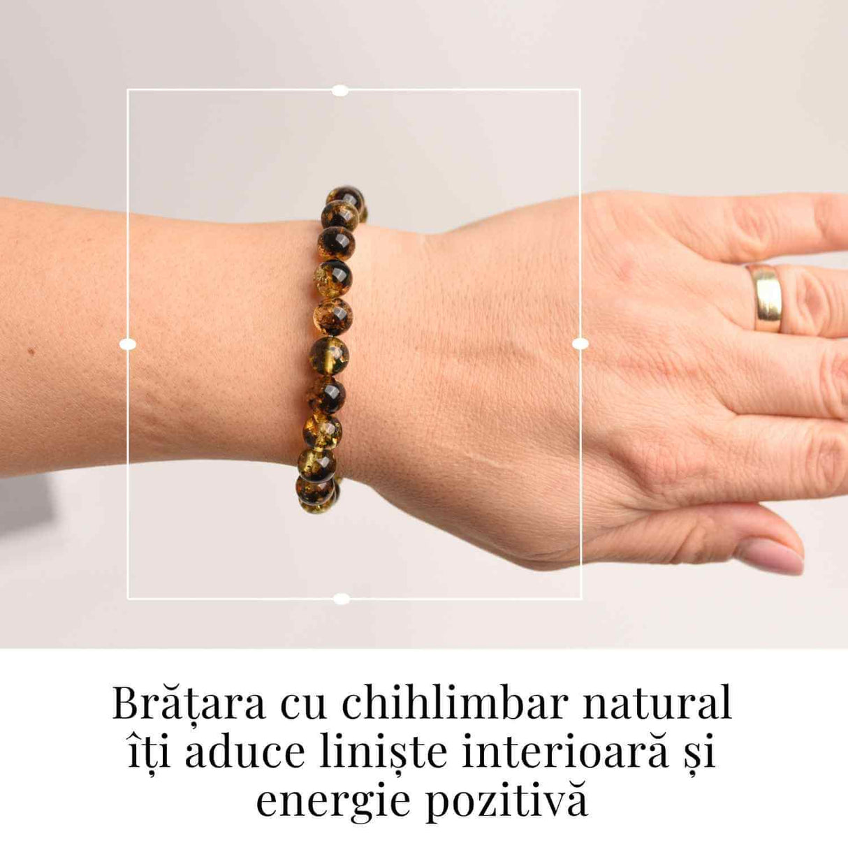 Bratara elastica 9 mm Chihlimbar Amber autentic – Protectie si energie pozitiva