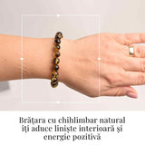 Bratara elastica 9 mm Chihlimbar Amber autentic – Protectie si energie pozitiva