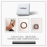 Bratara elastica Chihlimbar Amber cu margele si distantieri gri – Protectie si armonie