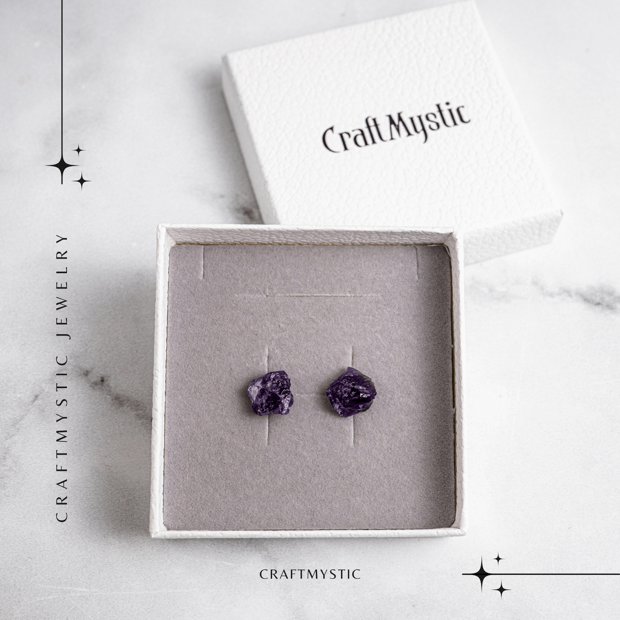 Bijuterie pentru Liniste Interioara – Cercei cu Cristal Ametist