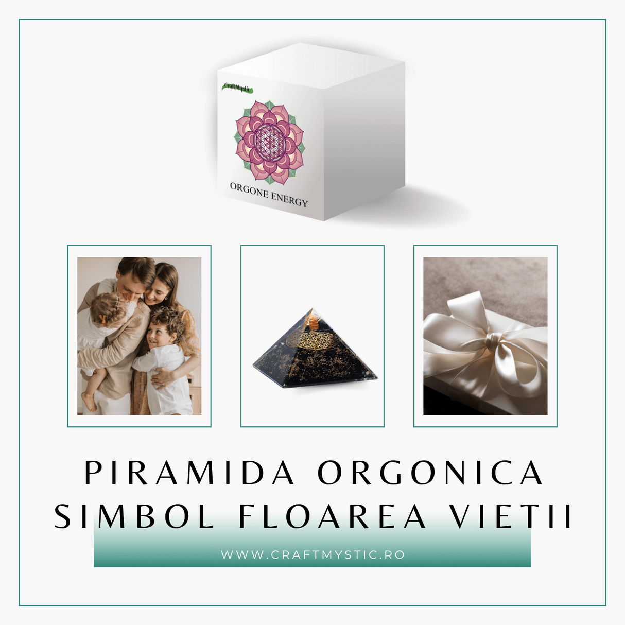 Piramida Orgonica cu Turmalina Neagra - Protectie si Energie Pozitiva