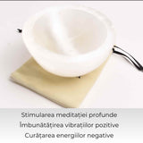 Bol solid de Selenit pentru Echilibru Energetic – Curatare, Calm si Armonie