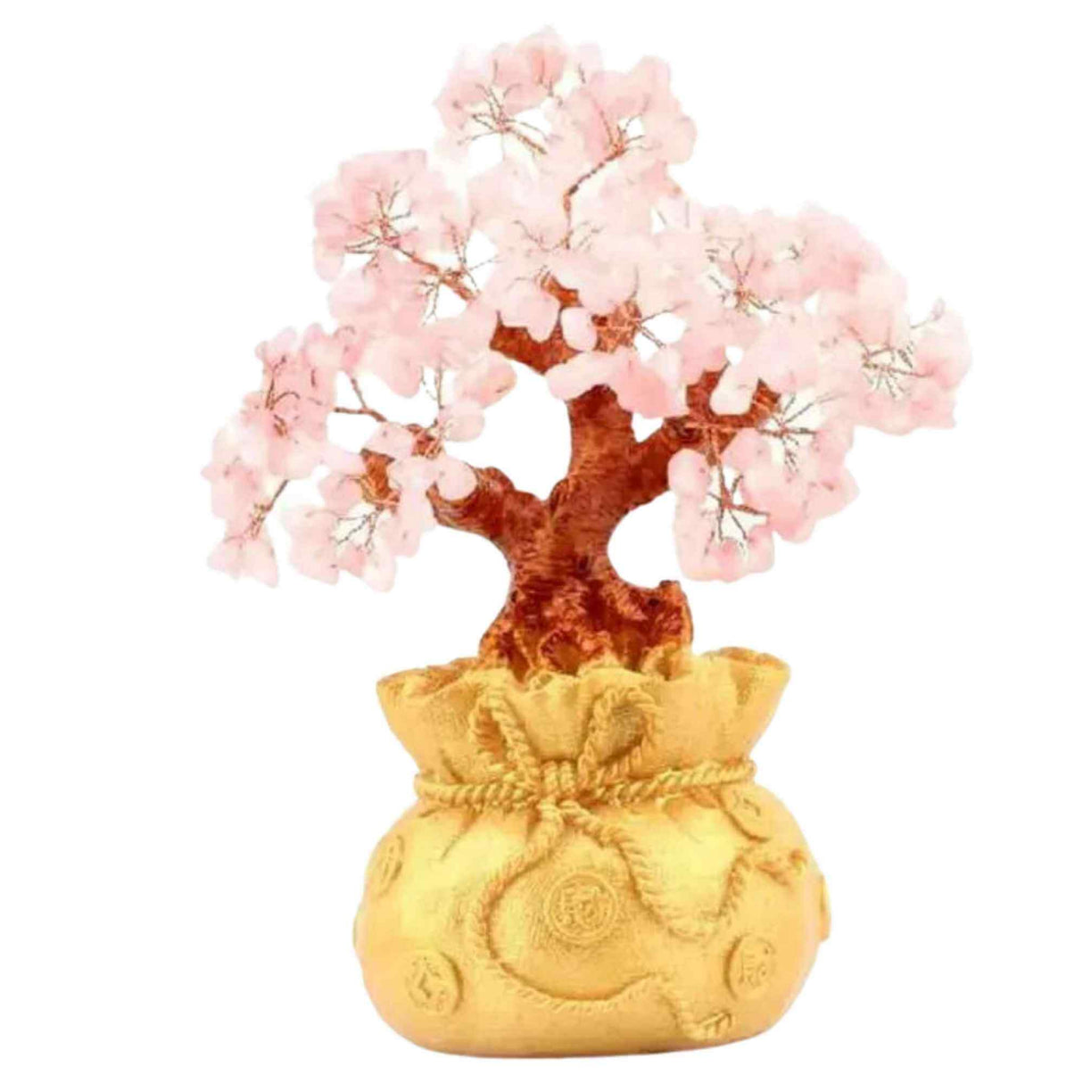 Bonsai cu cristale naturale cuart roz, supranumit "copacul banilor" - Copacelul cu inaltimea de 25 cm reprezinta cadoul perfect pentru prosperitate, succes, energie pozitiva