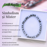 Bratara Elastica cu Margele 6mm din Ochi de Pisica Semipretios Natural