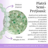 Bratara Elastica cu Margele 6mm din Aventurin Verde Semipretios Natural