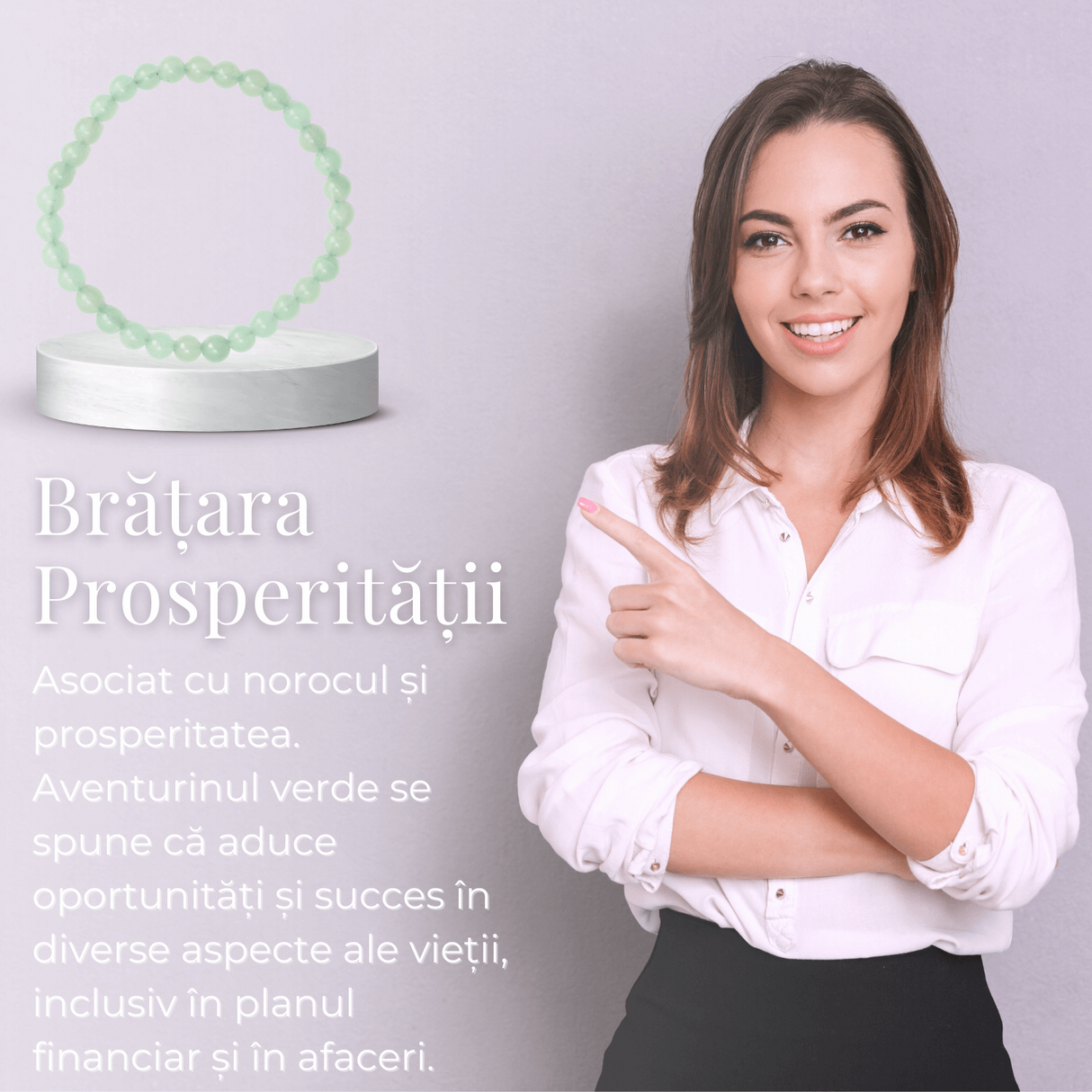 Bratara Elastica cu Margele 6mm din Aventurin Verde Semipretios Natural