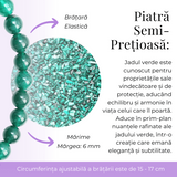 Bratara Elastica cu Margele 6mm din Jad Verde Semipretios Natural