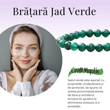 Bratara Elastica cu Margele 6mm din Jad Verde Semipretios Natural