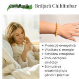 Bratara 10mm Chihlimbar (Ambar) Galben – Energie pozitiva si protectie naturala