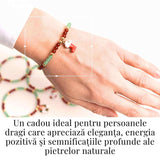 Bratara Agat rosu si aventurin verde accesoriu mix- eleganta si noroc
