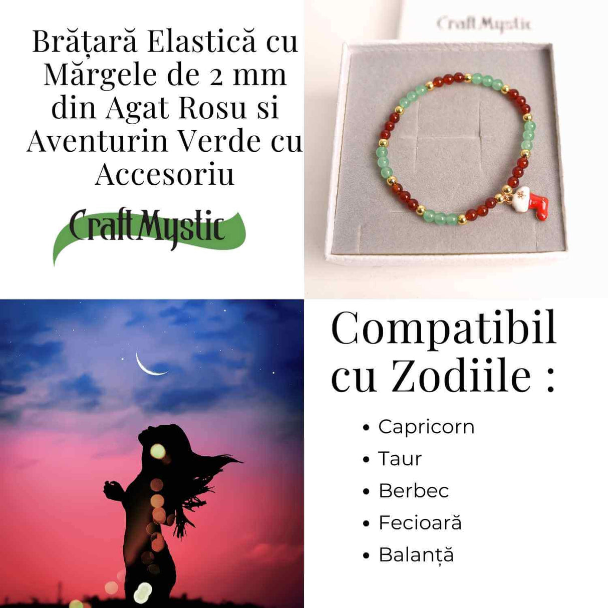 Bratara Agat rosu si aventurin verde accesoriu mix- eleganta si noroc