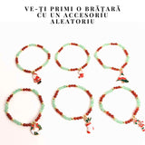 Bratara Agat rosu si aventurin verde accesoriu mix- eleganta si noroc
