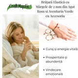 Bratara Agat rosu si aventurin verde accesoriu mix- eleganta si noroc