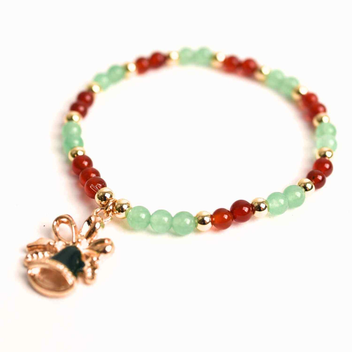 Bratara Agat Rosu si Aventurin Verde, Accesoriu Mix – Echilibru si Noroc