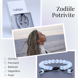Bratara ajustabila cu Acvamarin natural pe sfoara, pentru calm si echilibru