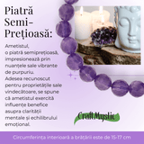 Bratara Eleganta Elastica cu Margele de 8mm Ametist Fatetat - Un Punct de Echilibru in Viata Ta