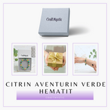 Bratara Elastica Energetizanta cu Margele 8mm din Citrin, Aventurin Verde si Hematit - Armonie si Echilibru