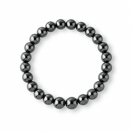 Bratara cu Hematit 8 mm Impamantare si Focus – Unisex, minimalista, puternica