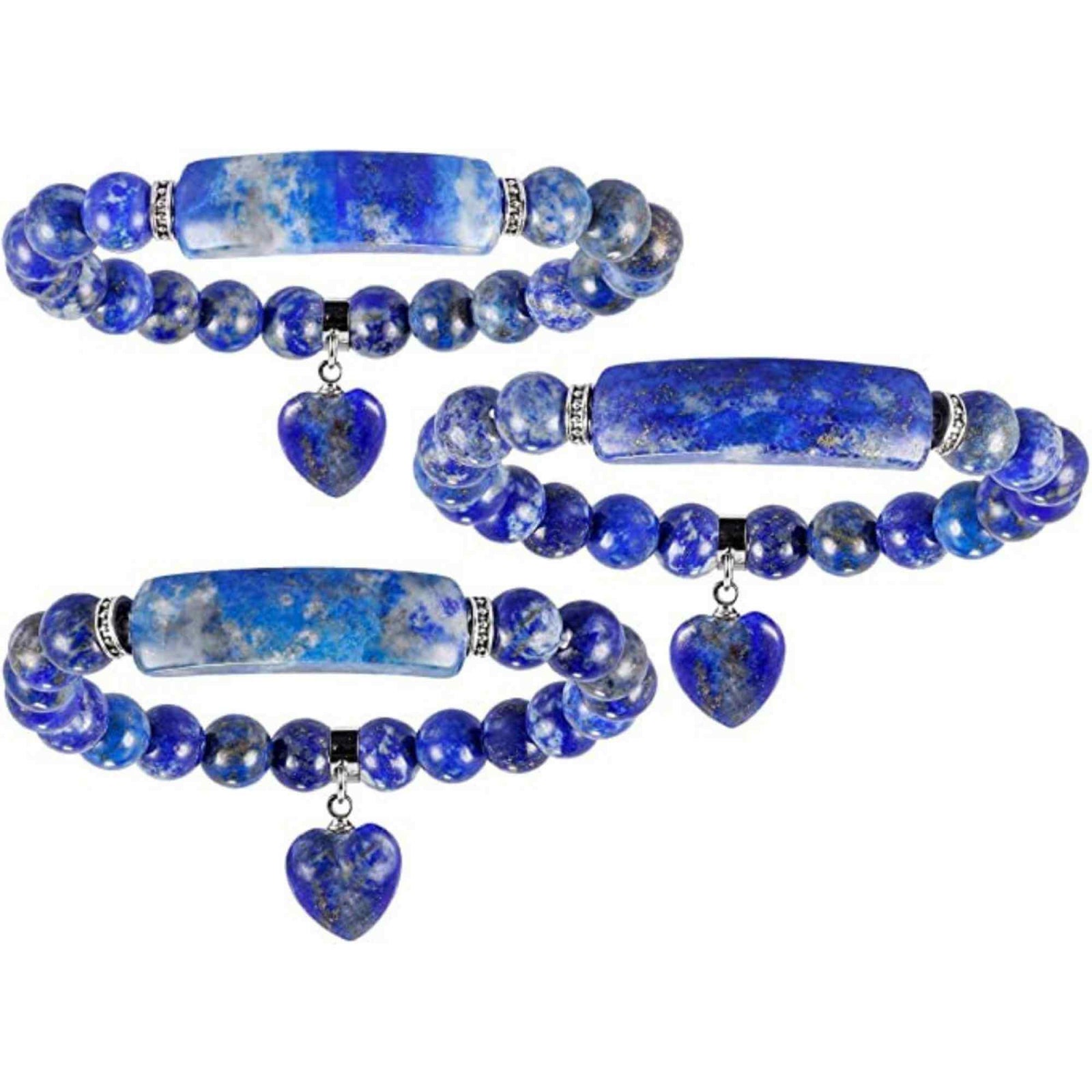Bratara cu pietre semipretioase margele 8mm ochi de Lapis Lazuli natural cu pigment culoare: Calmarea stresului si a anxietatii
