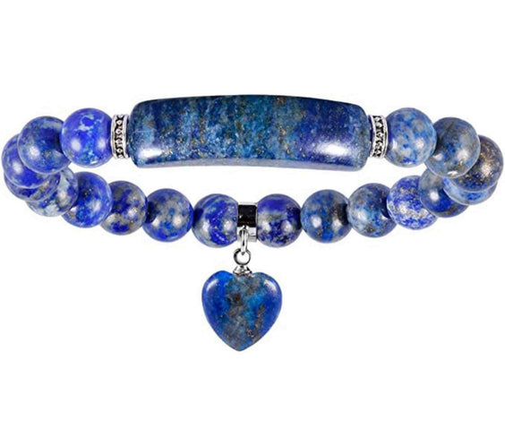 Bratara cu pietre semipretioase margele 8mm ochi de Lapis Lazuli: Calmarea stresului si a anxietatii