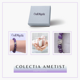 Bratara Reiki Ametist Natural 8mm cu Accesoriu Buddha