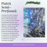 Bratara din Labradorit cu piatra 3.5-4 cm aurie pentru Protectie energetica