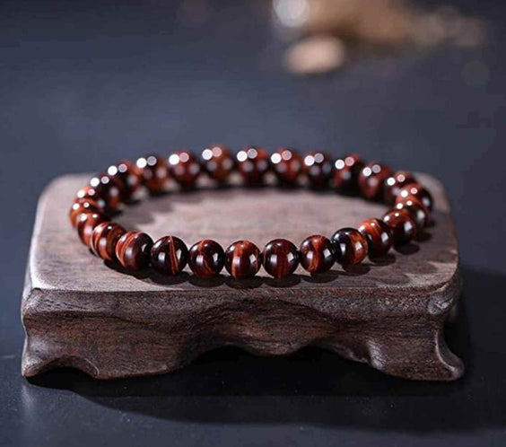 Bratara din piatra semipretioasa Ochi de Tigru Rosu Dragon's Eye - Stimulare, Incredere si Armonie intr-un Accesoriu Atragator