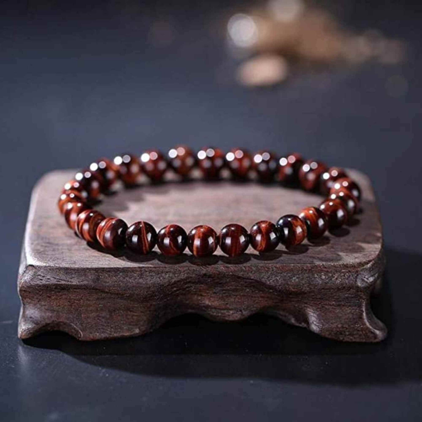 Bratara din piatra semipretioasa Ochi de Tigru Rosu Dragon's Eye - Stimulare, Incredere si Armonie intr-un Accesoriu Atragator
