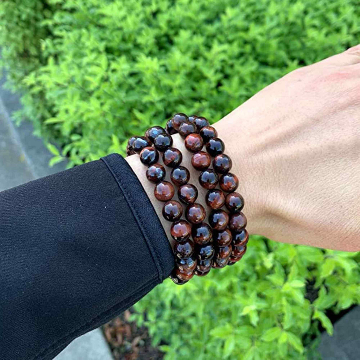 Bratara din piatra semipretioasa Ochi de Tigru Rosu Dragon's Eye - Stimulare, Incredere si Armonie intr-un Accesoriu Atragator