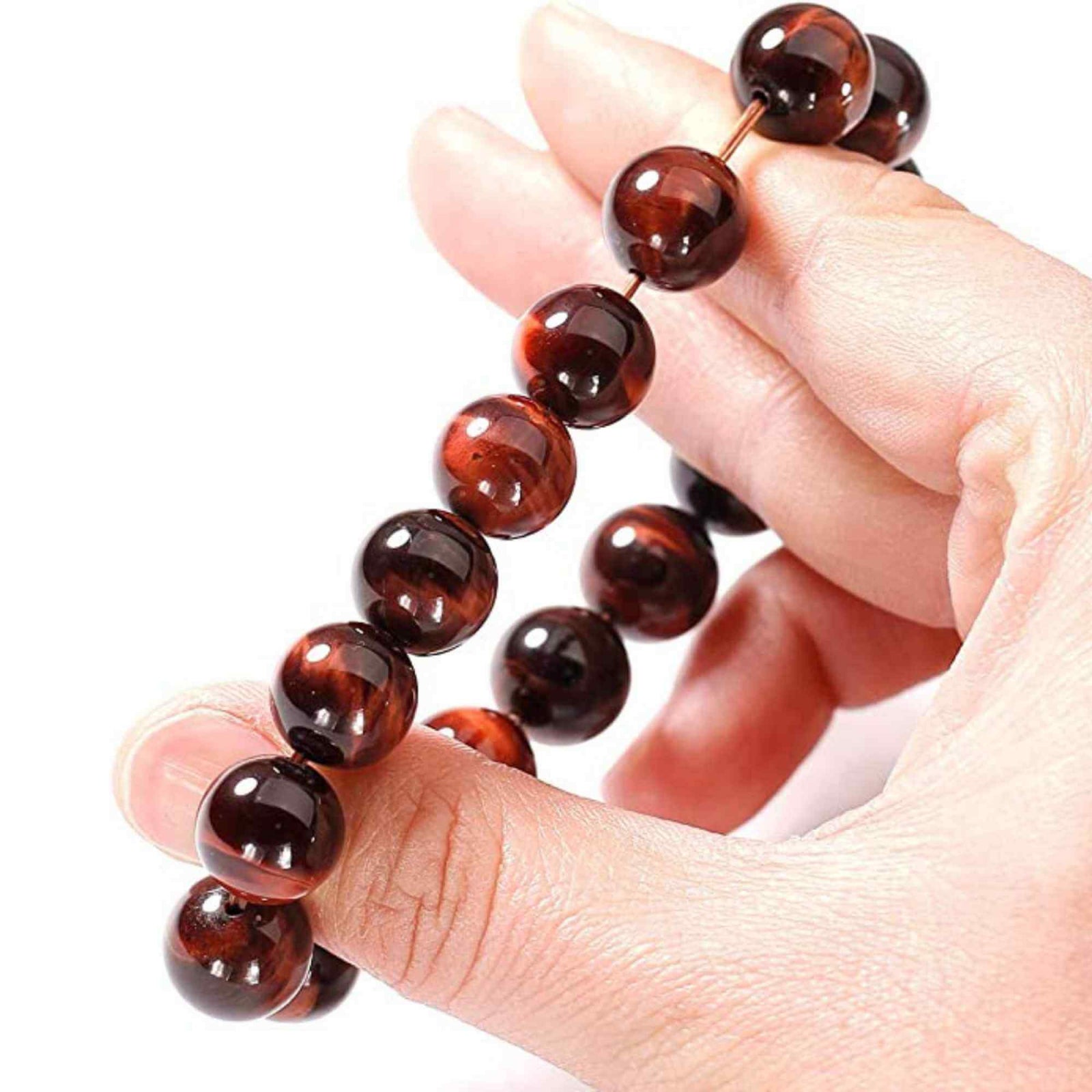 Bratara din piatra semipretioasa Ochi de Tigru Rosu Dragon's Eye - Stimulare, Incredere si Armonie intr-un Accesoriu Atragator