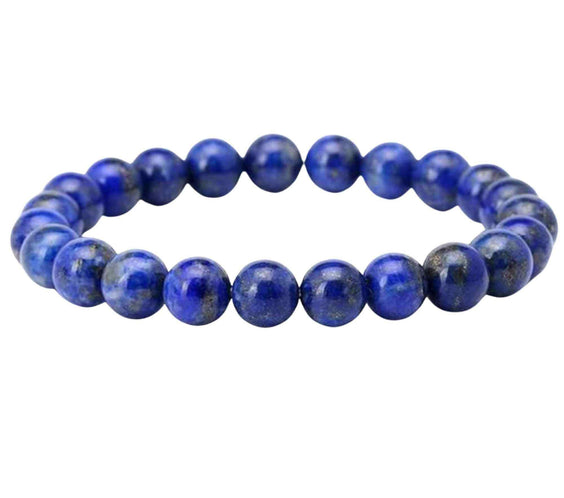 Bratara din pietre semipretioase 8mm Lapis Lazuli lucrata manual - Bratara stretch cu margele