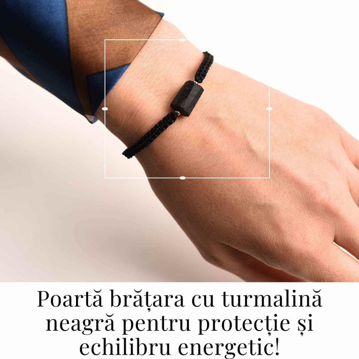 Bratara macrame cu turmalina neagra pentru protectie energetica