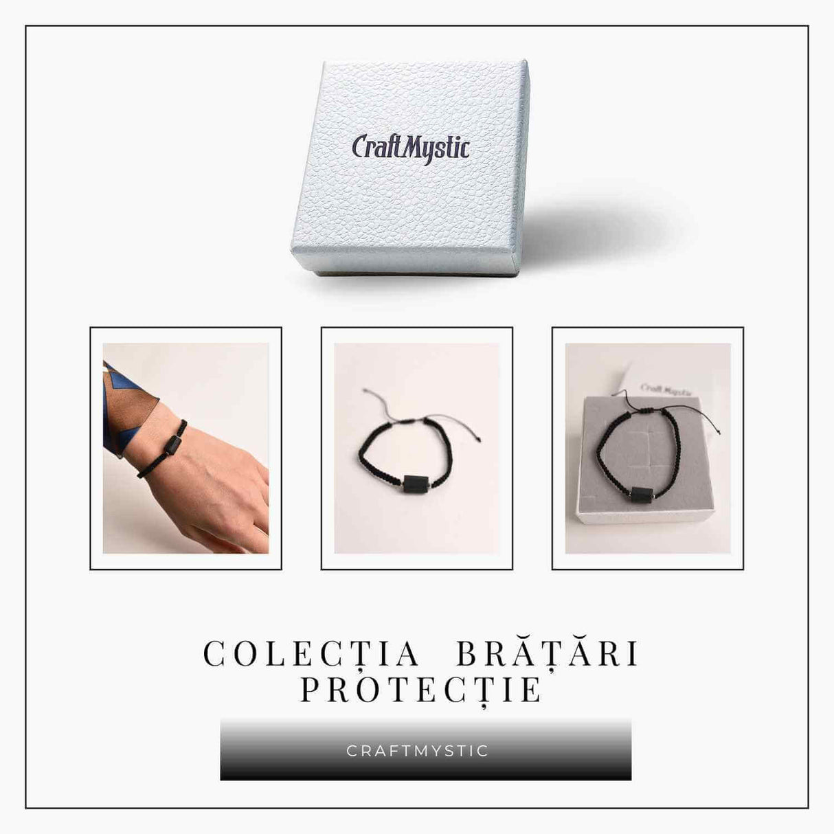 Bratara macrame cu turmalina neagra pentru protectie energetica