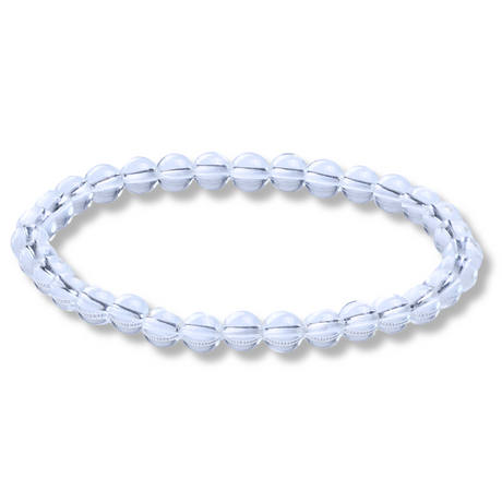 Bratara Elastica cu Margele 6mm Cuart transparent  Energie Pozitiva