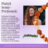 Bratara Elastica cu Margele de Carneol 8mm - Pulsul Creativitatii si Energiei