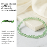 Bratara Elastica din Aventurin Verde 5mm – Noroc si Abundenta