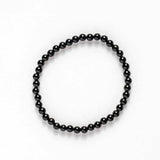 Bratara Elastica cu Margele 4mm din Turmalina Neagra – Protectie Energetica si impamantare