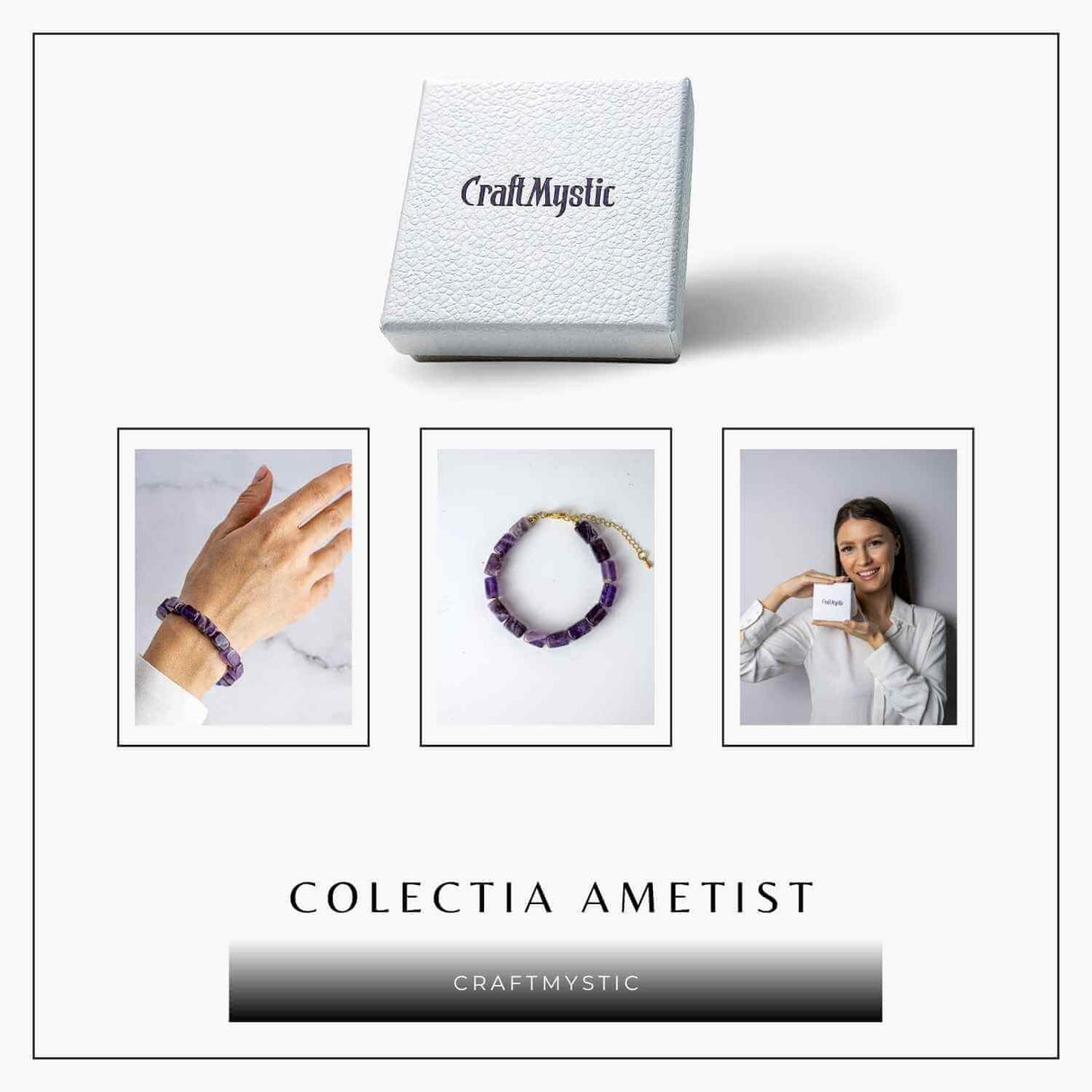 Geometrie Spirituala – Bratara cu Ametist Natural