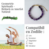Geometrie Spirituala – Bratara cu Ametist Natural