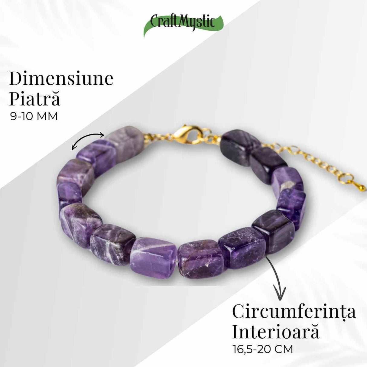 Geometrie Spirituala – Bratara cu Ametist Natural