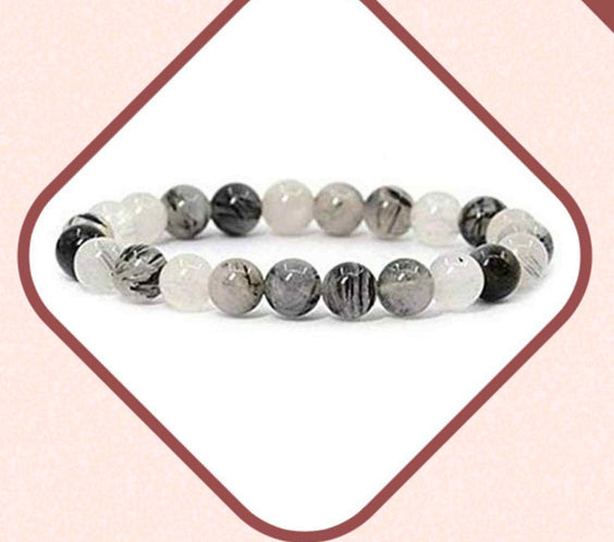 Bratara de Manifestare - Bratara Manuala din Rutil Negru Natural 8mm