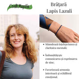 Bratara cu margele 2-3 mm Lapis Lazuli fatetat natural pentru intelepciune si armonie interioara