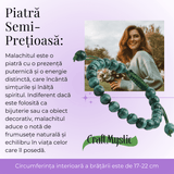 Bratara Reglabila cu Malachit Natural de 8mm - Energie de Vindecare si Protectie