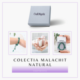 Bratara Reglabila cu Malachit Natural de 8mm - Energie de Vindecare si Protectie