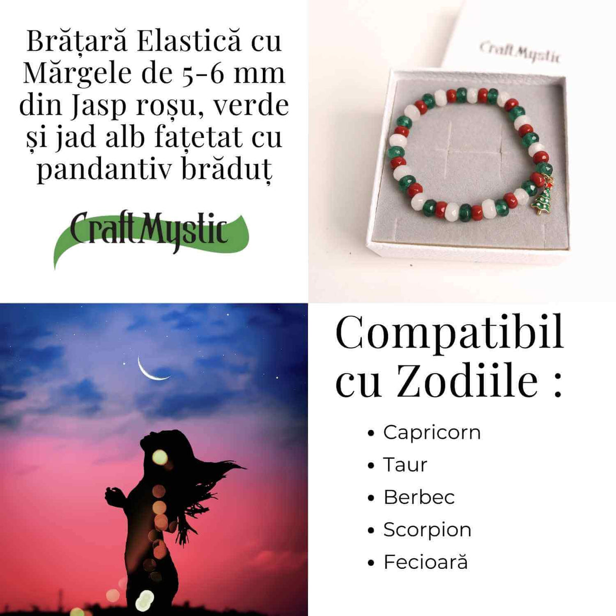 Bratara Jasp Rosu, Verde si Jad Alb – Echilibru si Protectie